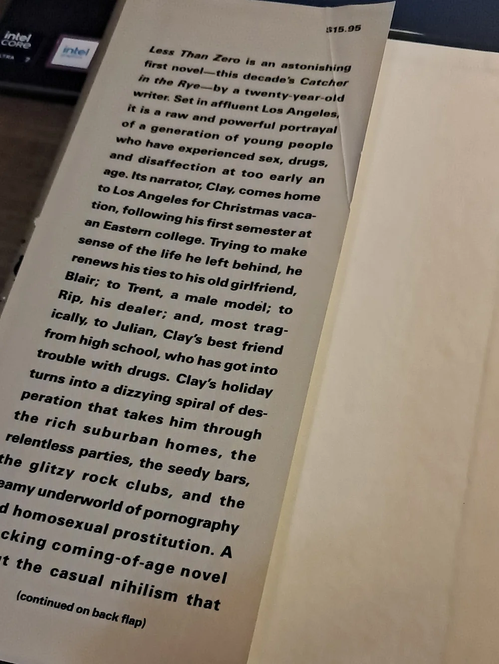 1985 Less Than Zero - Hardcover Novel